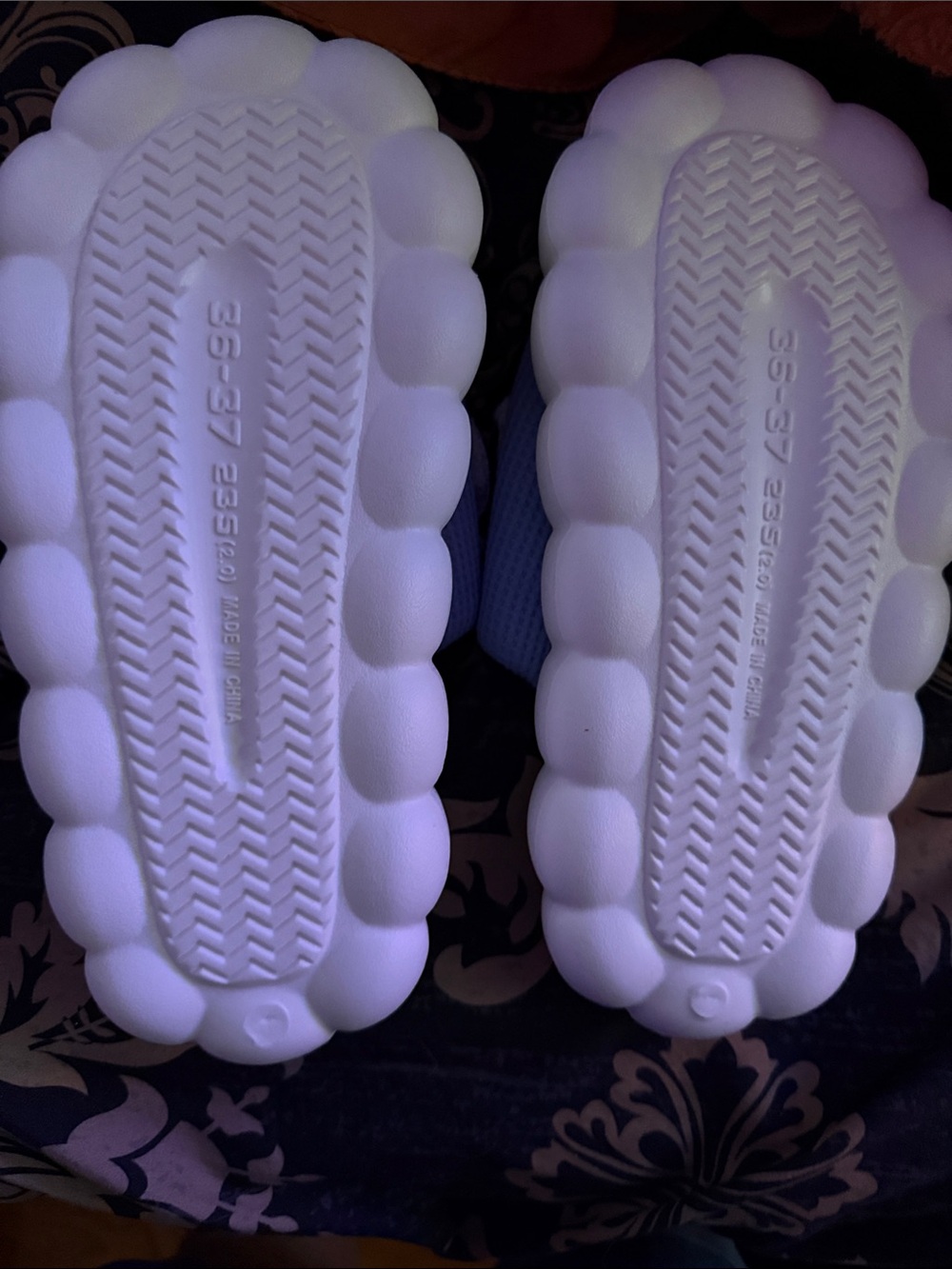 Kids Lightweight White Bubble-Soled Sneakers - Picture 2 of 2